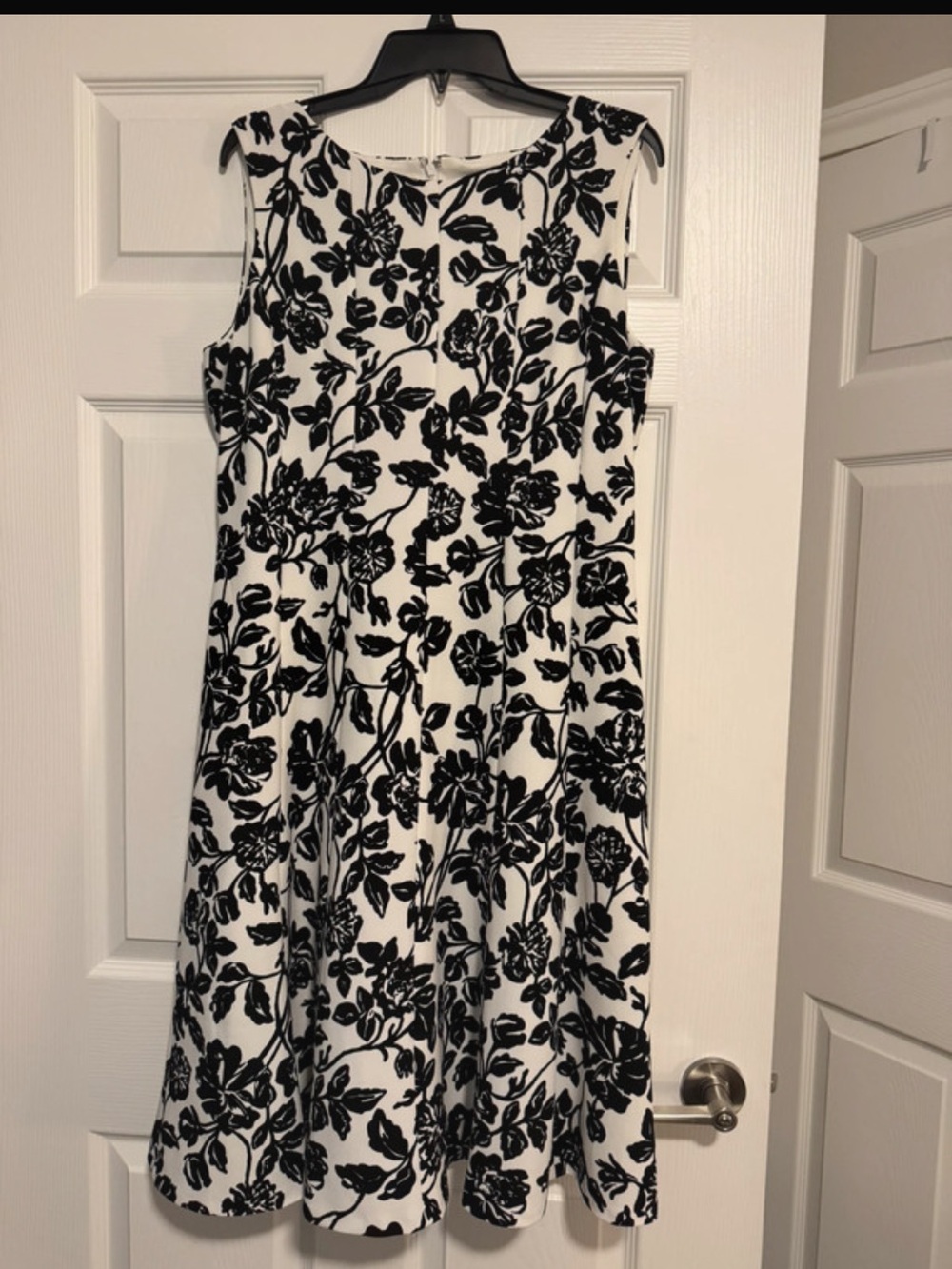 Black & White Floral A-Line Dress size 12